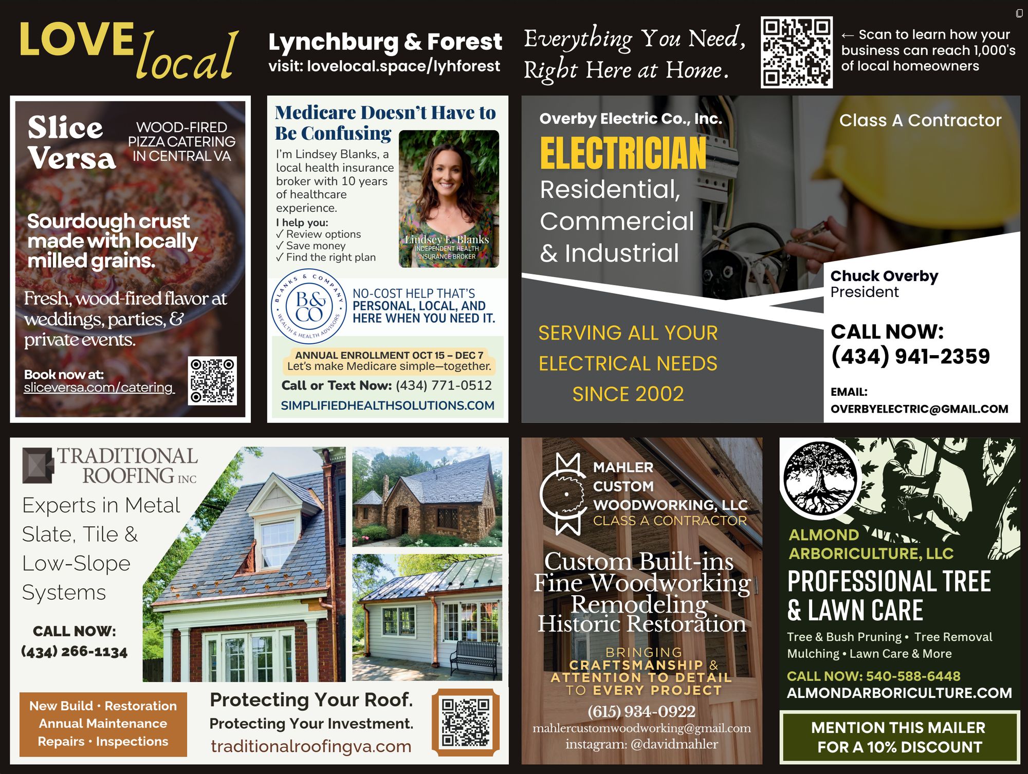 Back of the LOVElocal postcard